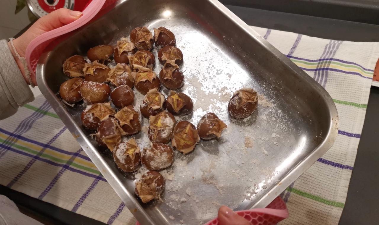 Castagne al forno